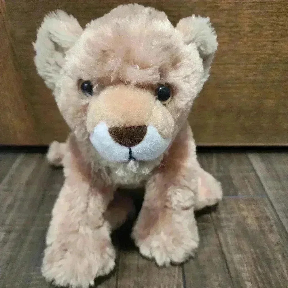 Wild Republic Lion Cub Plush Brown Bean Bag Stuffed Animal Lovey Soft Toy